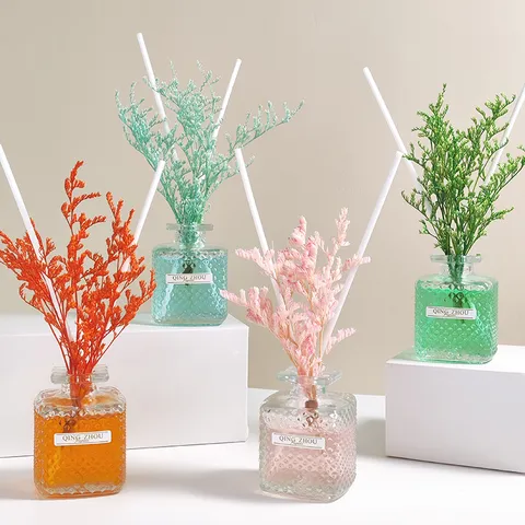Raumduft Diffusor Set Klares Glasflakon Mit Trockenblumen Aromatherapie Lufterfrischung Für Wohnzimmer