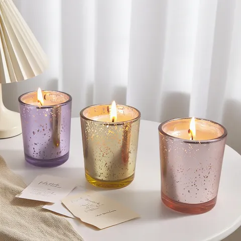 Sterrenhemel Glazen Pot Geurkaars Gemengde Was Aromatherapie Kaars Met Gespikkeld Ontwerp Voor Thuis Slaapkamer Woonkamer Decor Cadeau
