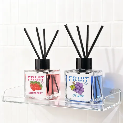 Colorful Fruit Aroma Diffuser Air Freshener Glass Bottle Reed Diffuser Set Home Office Room Fragrance Decoration