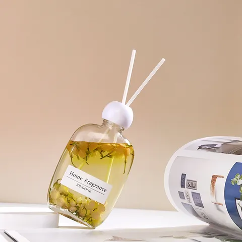 Heimduft Duftdiffusor Flasche Mit Konservierten Blumen Rattan Stäbchen Flüssiger Lufterfrischer Für Schlafzimmer Bad