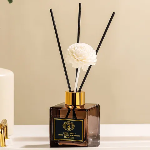 Braune Vintage Glasflasche Duftdiffusor Langlebige Aromatherapie Für Zuhause Wohnzimmer Badezimmer Hotel Serie Duft