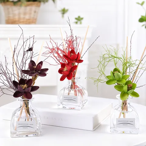 Glasflasche Duftstäbchen Set Langanhaltender Raumduft Mit Getrockneten Blumen Lufterfrischer Für Zimmer Hotel Badezimmer