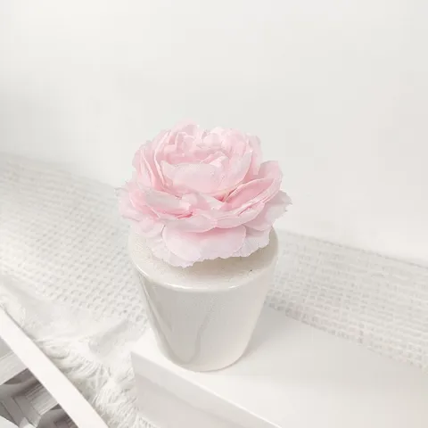 Nordisch Minimalistisch Weiß Keramik Blumen Vase Duftstäbchen Set Langlebig Aromatherapie Desktop Duft Ornament Geschenk