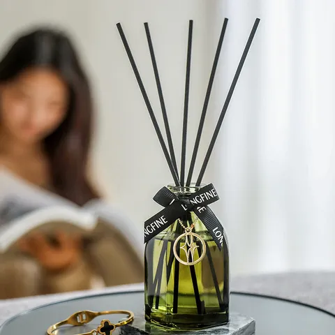 Glasflasche Duftstäbchen Set Raumduft Luftbefeuchter Mit Rattanstäbchen Für Schlafzimmer Hotel Büro Inneneinrichtung Geschenk