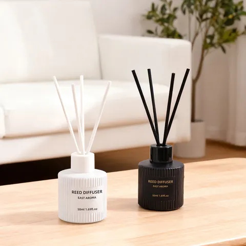 Home Aromatherapy Reed Diffuser Glass Bottle Long Lasting Fragrance Essential Oil Set For Bedroom Living Room Bathroom