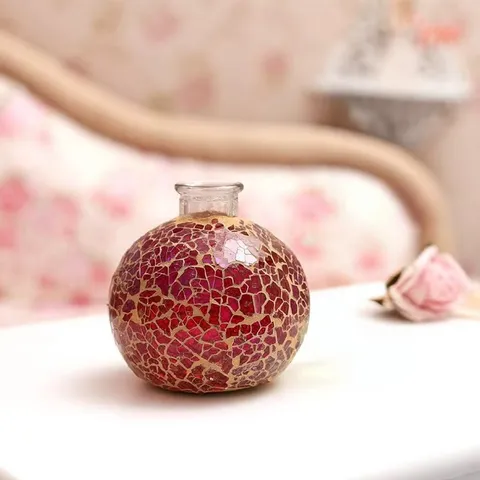 Difusor de Varillas de Vidrio con Mosaico Artístico Fragancia para el Hogar Difusor de Aceites Esenciales para Decoración de Dormitorio Oficina Hotel Lavanda Rosa Jazmín