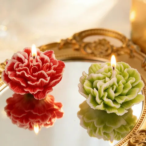 Carnation Scented Candle Floral Handmade Wax Aromatherapy Candles For Home Decor Wedding Gift Party Souvenir