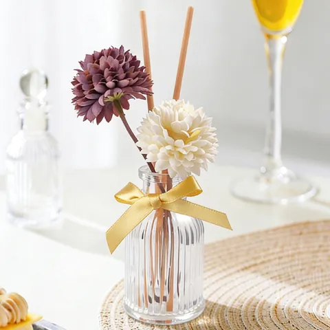 Duftstäbchen Flasche Set Mit Künstlichen Blumen Glasflasche Langanhaltende Aromatherapie Lufterfrischner Für Zuhause Raumdekoration