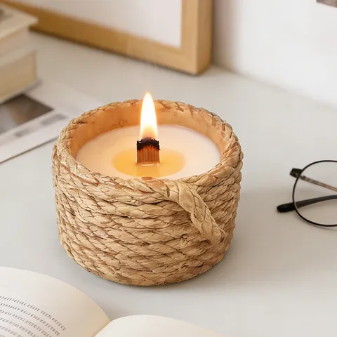 Retro Hanfseil Duftkerze Handgemachte Sojawachs Aromatherapie Kerze Ins Stil Wohnzimmer Heimduft Dekoration
