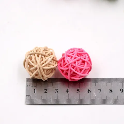Handmade Rattan Balls Aromatherapy Diffuser Accessories Colored Woven Willow Balls For Christmas Home Decor Craft