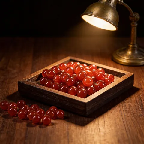 Natural Red Agate Loose Beads Round Gemstone Beads For DIY Jewelry Making Bracelets And Necklaces Decorative Red Stone