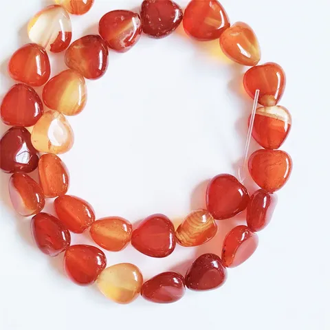 Perles en Vrac en Cœur en Pierre Naturelle Cristal Agate Perle d'Amour Pour Collier Boucles d'Oreilles Accessoires de Bijoux DIY