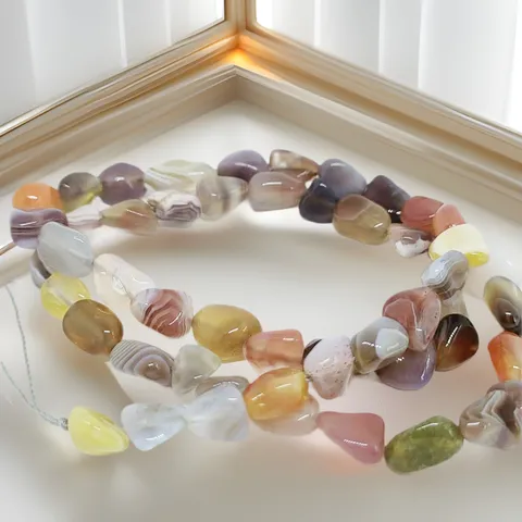 Natural Stone Loose Beads Irregular Crystal Gravel Strands Drilled Gemstone Beads For DIY Jewelry Making Crafts