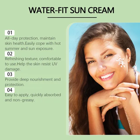 Δροσιστική Αντηλιακή Κρέμα Centella Asiatica SPF50 Προστασία UV Εξωτερικού Χώρου Ενυδατική Καθημερινή Φροντίδα Δέρματος