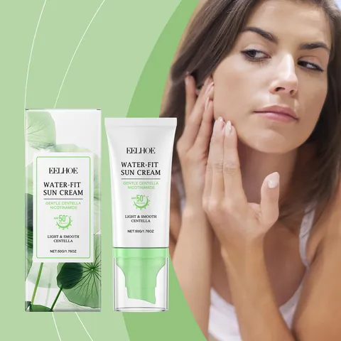 Δροσιστική Αντηλιακή Κρέμα Centella Asiatica SPF50 Προστασία UV Εξωτερικού Χώρου Ενυδατική Καθημερινή Φροντίδα Δέρματος