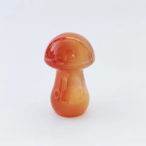 Figurine de Champignon en Pierre de Cristal Naturel Sculpture Créative Agate Jade Artisanat de Pierre Précieuse Décoration de Bureau