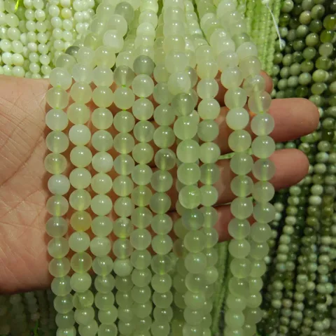 Perles Rondes en Jade en Pierre Naturelle Semi Finie Bracelet Collier DIY Fabrication de Bijoux