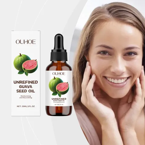OUHOE Huile de Graines de Goyave Huile Essentielle de Soin du Visage Hydratante Nourrissante Massage Facial Sérum Éclat