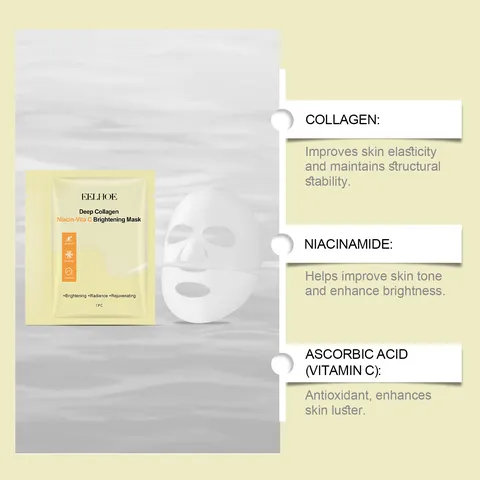 Deep Kollagen Niacinamid Vitamin C Aufhellend Hydrogel Gesichtsmaske Feuchtigkeitsspendend Anti-Aging Hautpflege Maske
