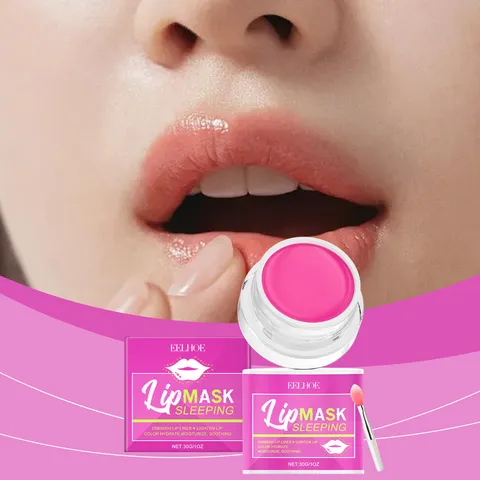 Mascarilla Labial Hidratante Exfoliante Nutritiva Cuidado De Labios Secos Bálsamo Labial Hidratante Con Pincel Suave Para Labios Suaves