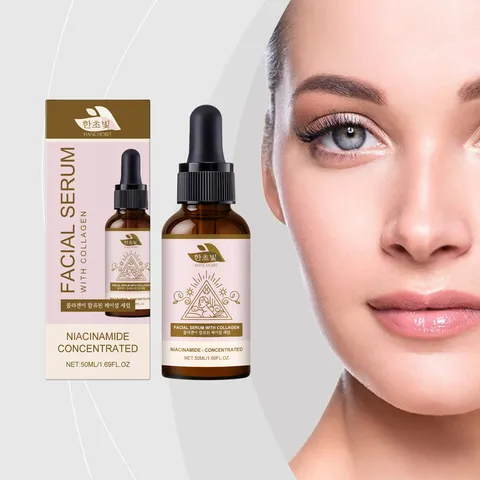Siero Viso al Collagene Anti-Età Idratante Cura della Pelle Liquido con Niacinamide Flacone Contagocce