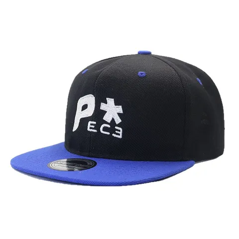 Unisex Street Hip Hop Baseball Cap Flat Brim Letter Embroidery Adjustable Snapback Hat Outdoor Sun Protection Hat