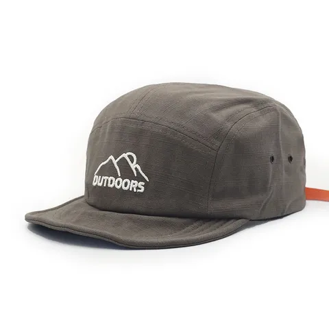 Vintage Arbeitskleidung Kurze Krempe Baseballkappe Outdoor Berg Bestickte Fünf Panel Mütze Weiches Top Sonnenschutz Mütze