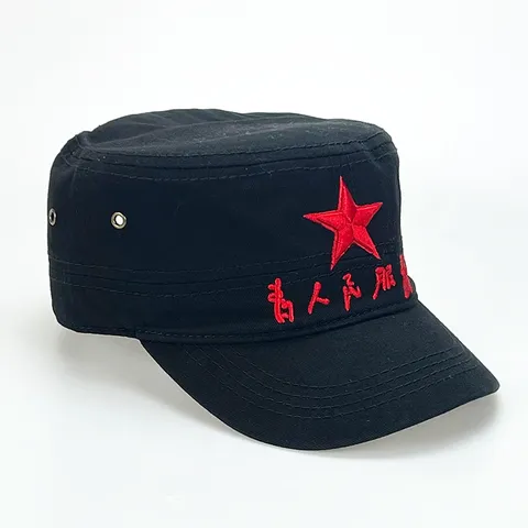 Men Casual Cotton Flat Top Cap Camouflage Five Star Embroidery Military Baseball Sun Hat Adjustable