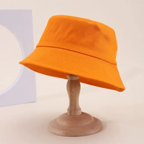 Classic Cotton Bucket Hat Solid Color Sun Protection Wide Brim Fisherman Hat For Men Women Casual Outdoor Beach Summer Basin Cap
