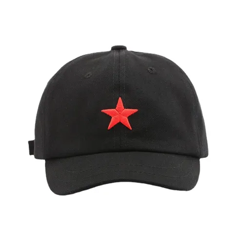 Hommes Femmes Unisexe Coton Polyester Casquette de Baseball Bord Court Brodé Étoile à Cinq Branches Chapeau de Soleil Extérieur Décontracté