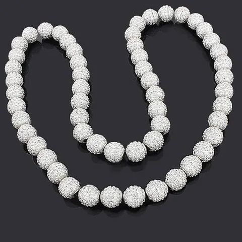 Unisex Shamballa Woven Necklace Polymer Clay Rhinestone Ball Pendant Necklace Bohemian Religious Style Jewelry Gift For Men Women