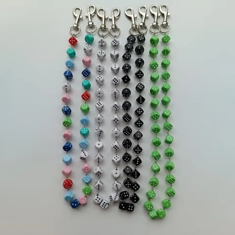 Hip Hop Strass Dobbelsteen En Biljartbal Tailleketting Acryl Kraal Broekketting Lichaamsketting Mode Sieraden Voor Vrouwen Mannen