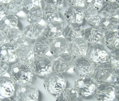 Perles de Verre Rondelle Facettées Perles en Cristal Artificiel pour la Fabrication de Bijoux DIY Bracelet Collier Accessoires