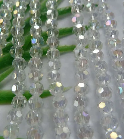 Cuentas de Vidrio Rondelle Facetadas Cristal Artificial Cuentas Sueltas para Bricolage Pulsera Collar Fabricación de Joyas