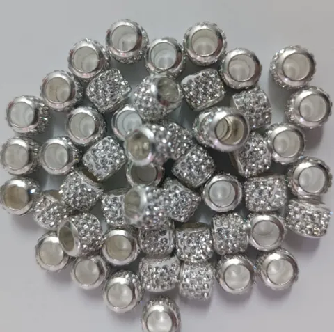 Strass Weicher Ton Pave Disco Ball Perlen Großes Loch Distanzperlen DIY Schmuckherstellung Zubehör