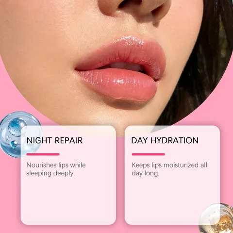 EELHOE Set de Mascarilla Labial Nutritiva Hidratante con Pincel Tratamiento de Reparación Nocturna