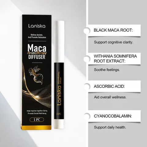 Inalatore Nasale per Aromaterapia alle Erbe Bastoncino Portatile con Estratto di Pianta di Menta per Comfort e Rilassamento Quotidiano