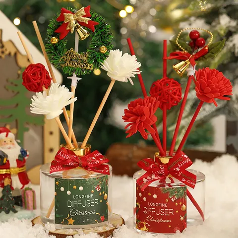 Difusor de Aromaterapia de Navidad Vela Aromática Caja de Regalo Vacaciones Hogar Ambientador