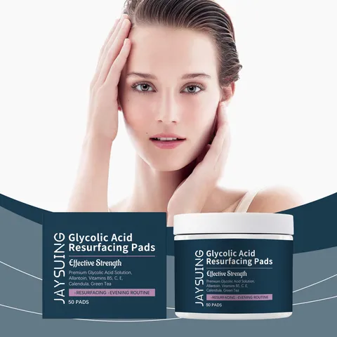 Glycolic Acid Exfoliating Facial Resurfacing Cotton Pads Daily Moisturizing Hydrating Skincare Treatment Pads