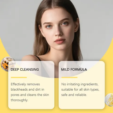 Mascarilla Facial Peel Off Curcuma Vitamina C Limpieza Profunda Pincel Silicona Limpiador Poros E Iluminación