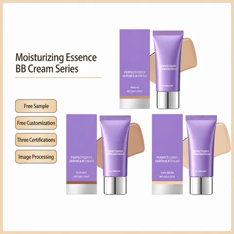 Moisturizing Essence BB Cream Long Lasting Waterproof Liquid Foundation Concealer Natural Makeup Base Face Cosmetics