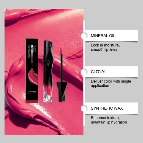 Lucidalabbra Opaco Idratante Rosso Ciliegia Lunga Durata Velluto Liquido Rossetto Trucco Per Donne
