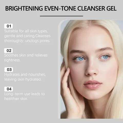 Brightening Even Tone Cleanser Gel Gentle Deep Cleaning Facial Cleanser Moisturizing Pore Care Skincare
