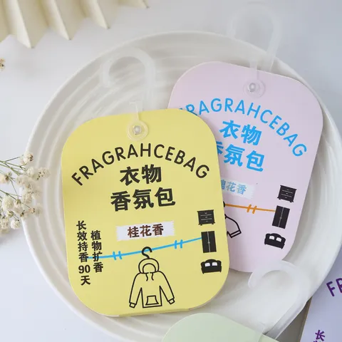 Hanging Wardrobe Sachet Air Freshener Natural Plant Granules Long Lasting Closet Fragrance Bag With Plastic Hook