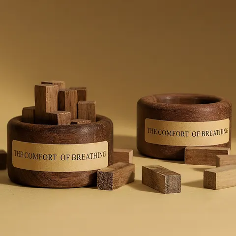Natürliches Schwarznuss Holz Stapel Diffusor Set Aromatherapie Ätherisches Öl Heim Schlafzimmer Auto Duft Dekor