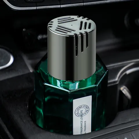 Edelsteingrün Auto Lufterfrischer Große Kapazität Glasflasche Auto Parfüm Auto Aromatherapie Geruchsentfernung