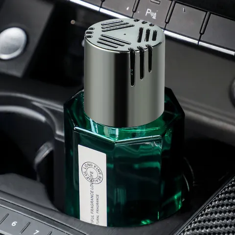 Edelsteingrün Auto Lufterfrischer Große Kapazität Glasflasche Auto Parfüm Auto Aromatherapie Geruchsentfernung