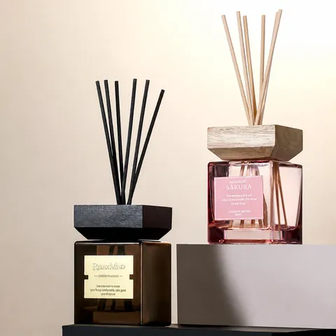 Aromatherapy Reed Diffuser Large Capacity Glass Bottle Wooden Cap Long Lasting Air Freshener For Home Hotel Office Room Decor