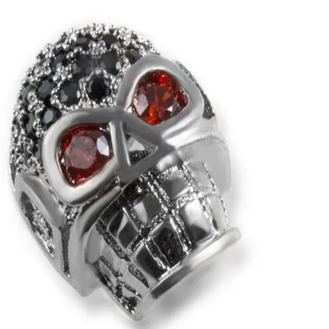 Mikro-Eingelegter Zirkon Totenkopf Charm Kupfer Strass Anhänger Für DIY Armband Halskette Schmuck Herstellung Zubehör