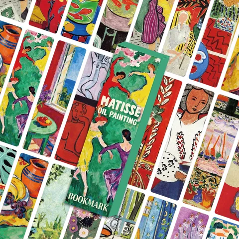 Matisse Oil Painting Bookmark Vintage Art Reading Book Markers Boxed Paper Stationery Gift For Readers